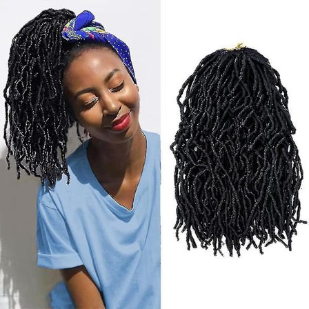 14 tuuman faux locs -virkkaushiukset, 7 pakkausta pehmeitä locs -virkkaushiuksia, esilukitetut synteettiset virkkaushiukset (14 tuumaa)