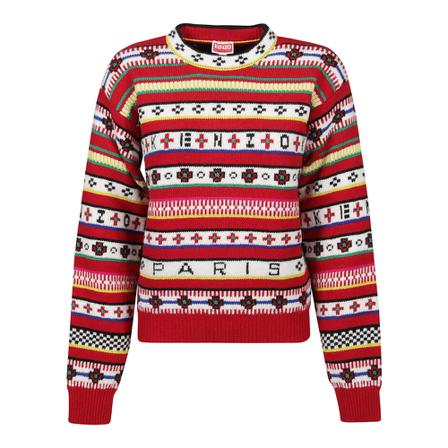 Kenzo Jacquard Regular Sweater Rød, Dame