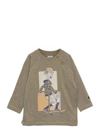 Allan - T-Shirt T-shirts Long-sleeved T-shirts Kakigrønn Hust & Claire