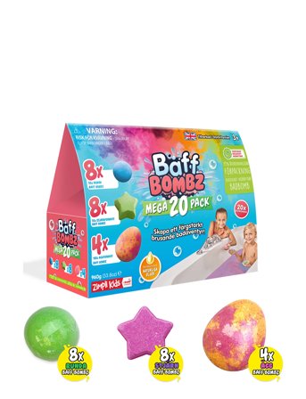 Zimpli Kids Baff Bombz Mega Pack Patterned Zimpli Kids