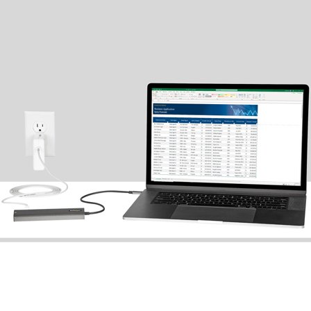 StarTech USB C Multiport Adapter, USB-C to 4K 60Hz HDMI 2.0, 100W Power Delivery Pass-through, SD/MicroSD, 2-Port USB 3.0 Hub, GbE, USB Type-C Mini