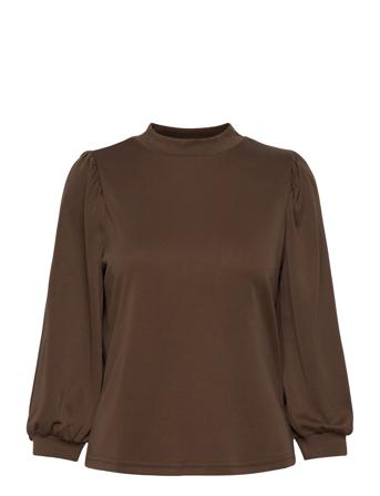 Helene Tee Blouses Sweat-shirts Brun Minus*Betinget Tilbud