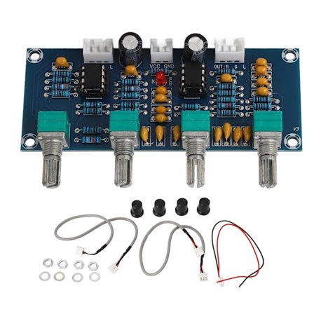 Preamp Tone Board Dual Channel Høj Mellem Bas Justering Dual Core NE5532 Chip Lydstyrke Tone Kontrol Board til Højttaler Lydsystem Hovedtelefon DC 12V