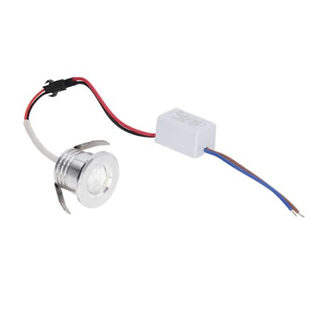 3W Mini Forsænket COB LED Spotlight Sølv Lampehus Naturligt Lys 4000K AC85-265V