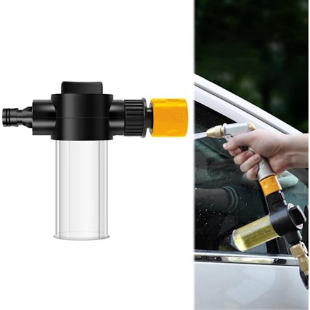 Skumpistol til bilvask | Højtryksrenser til bilvask | Hurtig tilslutning af bilskumsprøjte til slange, justerbar bilpleje- og rengøringsskumspreder