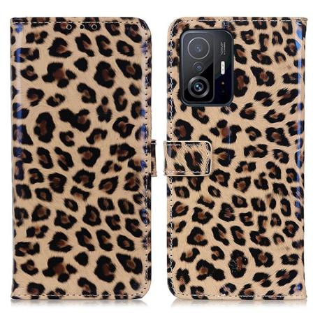 Leopard Mönstrad Plånboksfodral I Pu Läder Xiaomi 11t / 11t Pro Multifärg