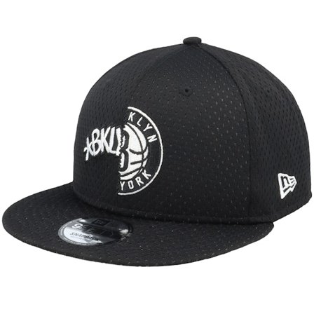 New Era - NBA Černá snapback Kšiltovka - Brooklyn Nets NBA Half Stitch 9FIFTY Black Snapback @ Hatstore