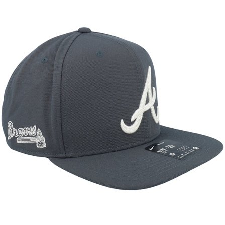 Nike MLB - Atlanta Braves Statement Dri-fit Pro Anthracite Snapback - Nike Snapback Grey Cap - MLB @ Hatstore