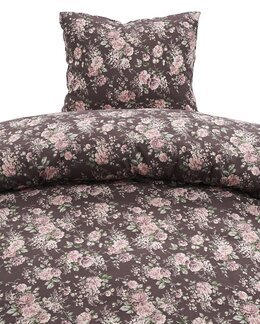 Påslakanset Penny blommigt 2-delar Brun - Borganäs of Sweden