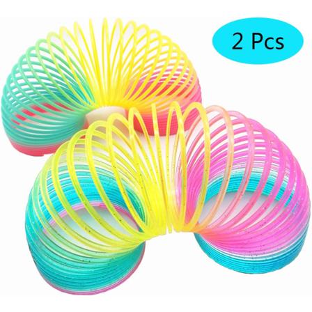 2 kpl 8,6*9 cm Magic Spring Rainbow Lelut - Pinottu ympyräsade
