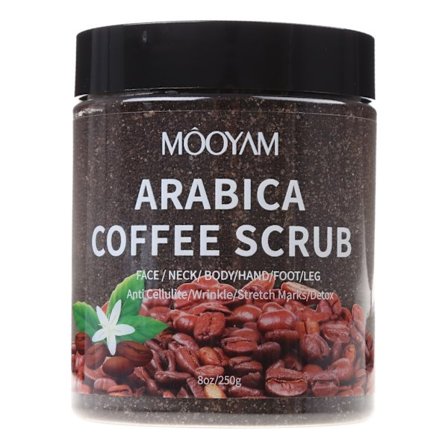 250g Arabica Kaffe Kroppsskrubb Kräm Döda Hudceller Exfolierande Rengöring Poleringspasta