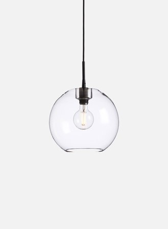 Gloria taklampe Ø26 - sort/klar