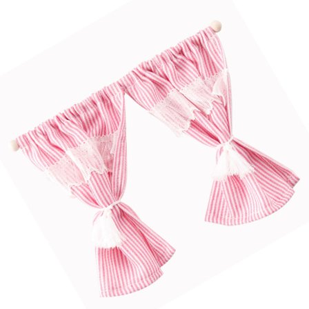 Miniature Vinduesgardindekoration til 1/12 Dukkehuse Stue Tilbehør