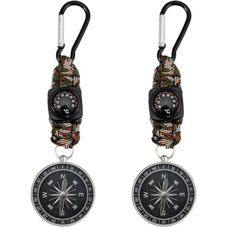 Kompas på nøglering karabinhage med kompas nøglering bærbar kom