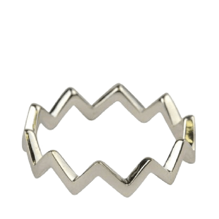 Syster P Strict plain zigzag ring Ringar Dam Silver 6
