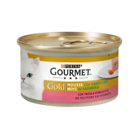 Purina Gourmet Gold Mousse Con Trota E Pomodori Per Gatti Lattina