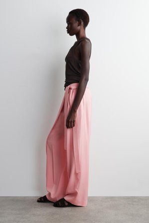 COS Fluid Wrap-Front Trousers in Blue - Women