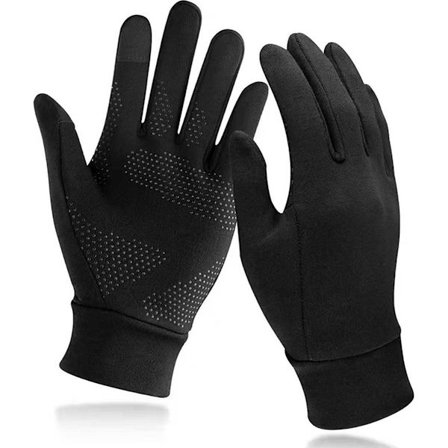 Cykelhandsker, Opvarmede Cykelhandsker, Vinterhandsker, Handsker, Anti-Slip, Kuldebestandige, Vindtætte, Varme, Touchscreen, Sorte Handsker