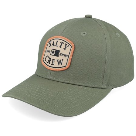 Salty Crew - Grøn adjustable Kasket - Capitals Olive Adjustable @ Hatstore