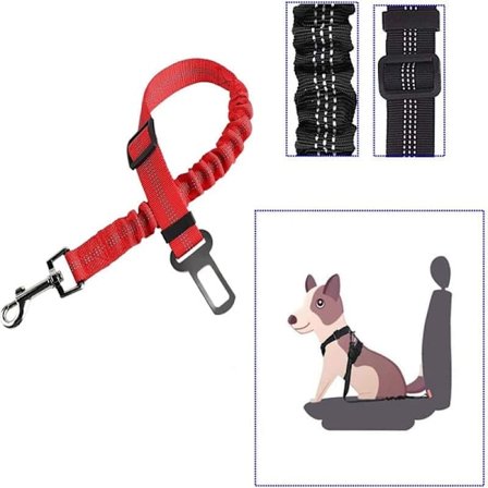 Justerbar sikkerhedssele/line til hund – Reflekterende design, sikker biltur for kæledyr