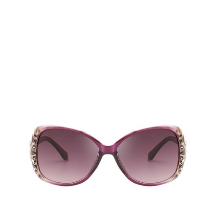 Vintage Cat's Eye Solbriller for Kvinner 100% UV-beskyttelse Klassisk Retro Designer Style, Lilla