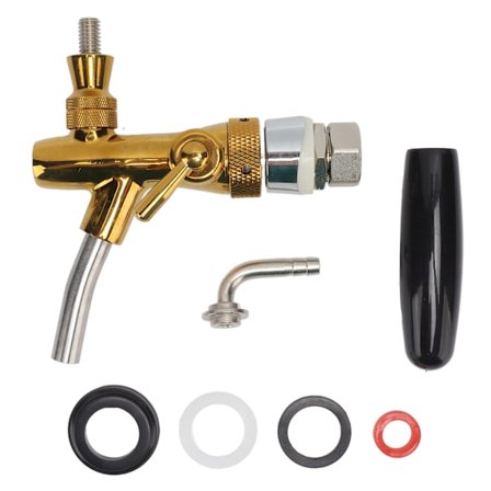 Justerbar Gyllene Rostfritt Stål Fatölkran Livsmedelskvalitet Keg Tap för Bar Hotell