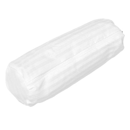 Rull Glidelås Putetrekk Komfortable Putetrekk for Nakkestøtte Myk Putetrekk Rund Nakkepute Trekk Bolster Putetrekk Hvit 15 x 50 CM