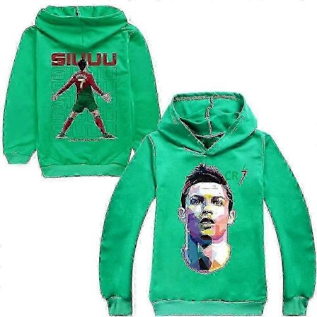 Cristiano Ronaldo Hettegenser VM Nr. 7 Julegaver Fotballstjerne Hettegenser Jenter Gutter Hettegenser Genser Topper Barn Tenåringer-Perfekt