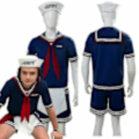 Stranger Things Sæson 3 Steve Harrington Scoops Ahoy Cosplay Voksen Kostume - M