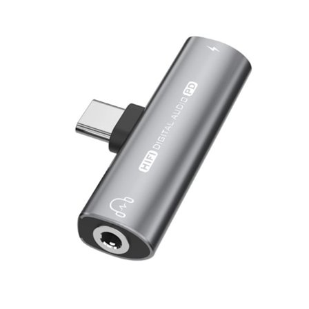 INF USB-C till 3,5 mm adapter för hörlurar och laddare