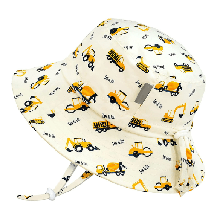 0-6 måneder Baby Småbørn Børn Åndbar Bomuldsbøtte Solhat 50 UPF, Justerbar til vækst, Stay-on, Unisex, Stil B