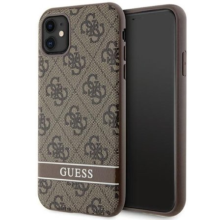 Guess GUHCN61P4SNW iPhone 11 / Xr brun/brun hardcase 4G Stripe