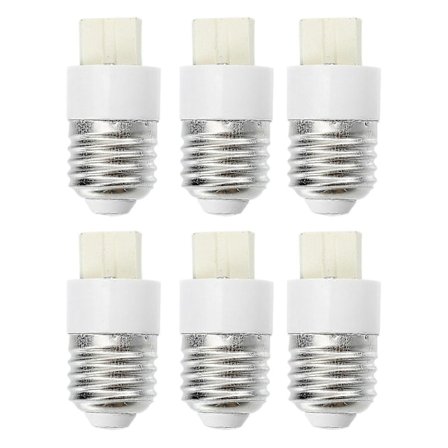 6 st Glödlampa Adapter Lampfot Konverterare Lamphållare Adapter (e27 Till G9)