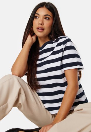 SELECTED Slfessentail Striped Boxy Tee Klær