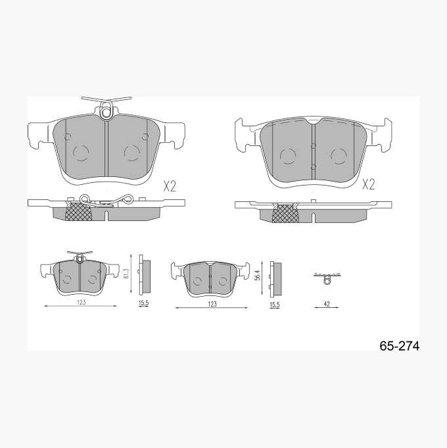 Bromsbelägg - Biltema