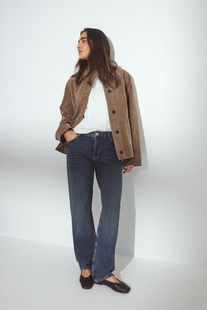 NA-KD Straight Low Waist Jeans - Low waist jeans - Blå - EU 36