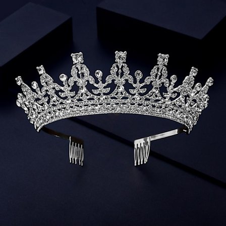 Drottning Elizabeth Rhinestone Kristall Bröllop Pageant Prom Tiara Krona Replika, Drottningkrona För Kvinnor Flickor Tiara För Bröllop Halloween 