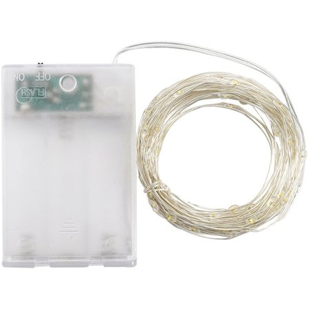 Mini ljusslinga Fe-ljusslinga 16,4ft 50 LED-lampor med fjärrkontroll Batteridriven för trädgårdsgård blått ljus