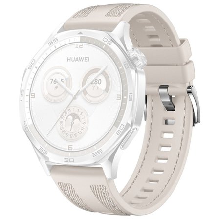 22mm Nylon Silikon Klockarmband Huawei Watch GT 5 Pro 46mm / GT 5 46mm / GT 4 46mm / GT 3 Pro 46mm / GT 3 46mm Ersättningsarmband - Beige