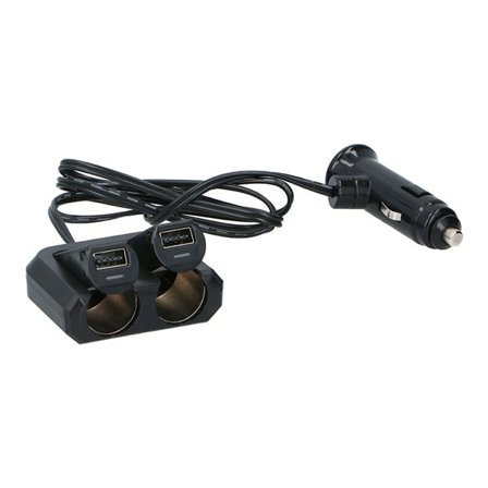 Billaddare 4,8A 12/24A med 2XUSB och 2 Cigg-kontakter