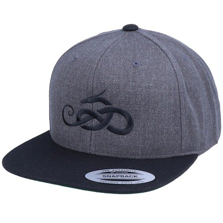Vikings - Jormungandr Charcoal Grey/Black Snapback Snapback Grey Cap - @ Hatstore