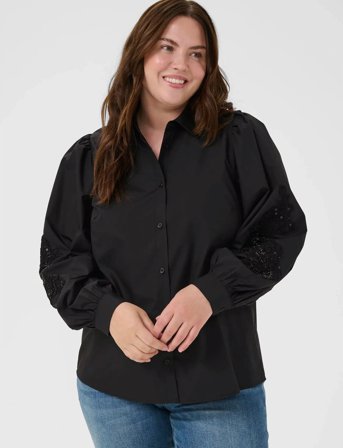 Kaffe Curve Kcnicky Shirt - Black - 48