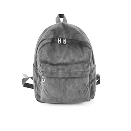 {xjxj} Ryggsekk Manchester Skulderveske Enkel Skulderremsveske Glidelåsveske College Stil Skolesekk 1 stk - Farge: Grå