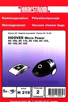 HANESTRÖM Dammsugarpåsar HOOVER MICRO POWER