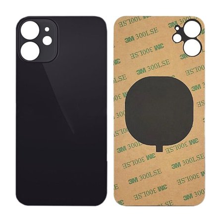 iPhone 12 Back Cover OEM Black-Big Camera Hole Size