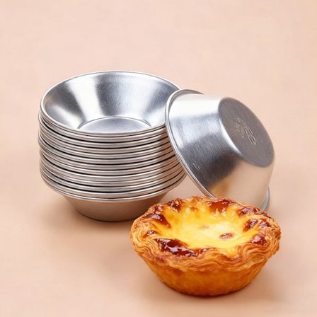 10-pakning - Eggeterteform, Mini Pai Muffin Cupcake Former Eggeterte Bakeutstyr Non-Stick Bakekopper