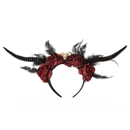 Voksen Barn Demon Sau Horn Hodebånd Blomsterdekor Hårbøyle Halloween Julekostyme Cosplay Festutstyr