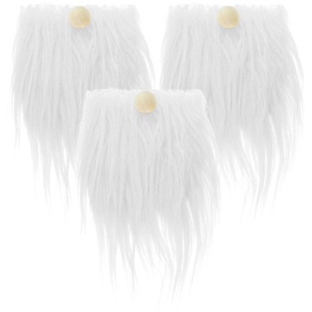 3 Sæt Gnome Skæg Tilbehør Håndlavet Gnome Skæg Præ-klippet Gnome Skæg Falsk Skæg