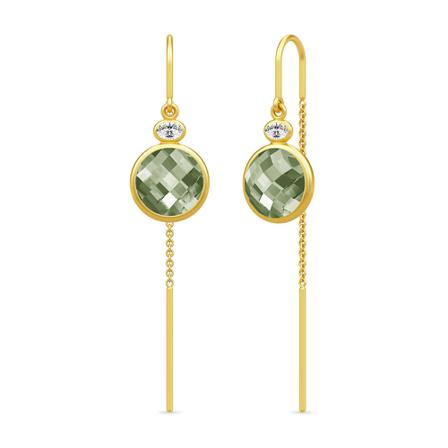 Julie Sandlau Elva Chain Earrings Gul, Dame Øreringe, Størrelse: ONE Size