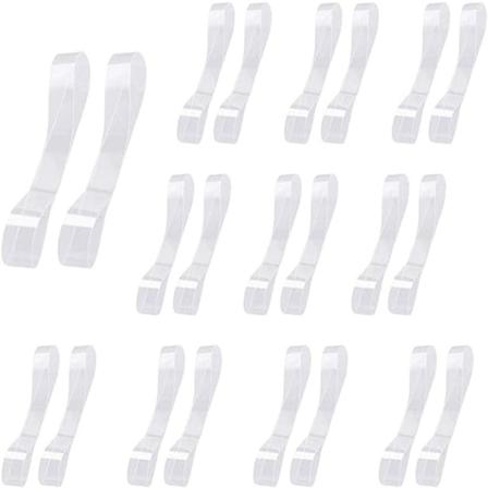 Osynliga skoremmar, 20 par avtagbara hälremmar kan förhindra att skor faller av, transparenta skoremmar har god elasticitet, högklackade skor